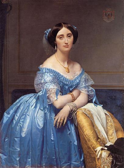 Jean-Auguste Dominique Ingres Portrait of the Princess Albert de Broglie Norge oil painting art